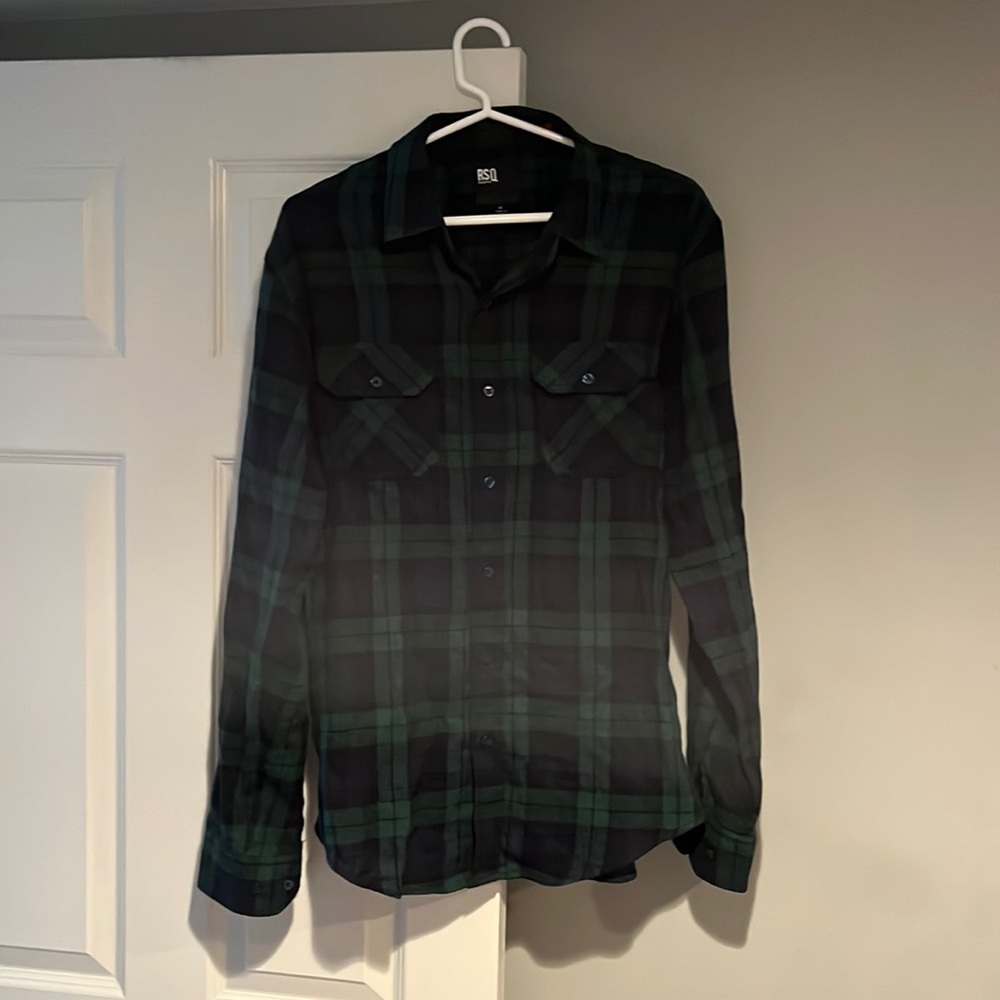 RSQ Green and Blue Flannel